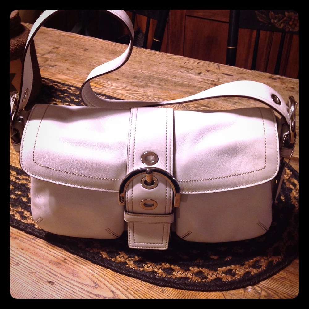 Summer White Coach Purse